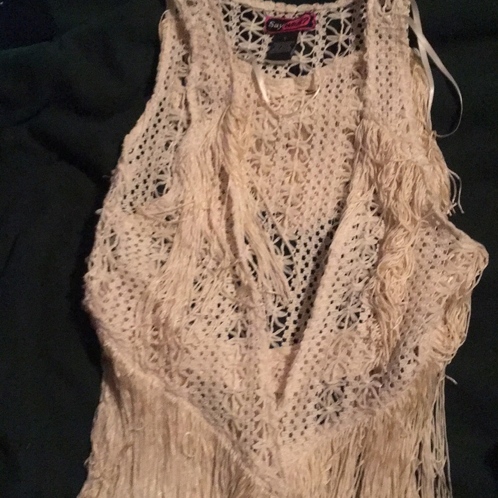 Cream vest